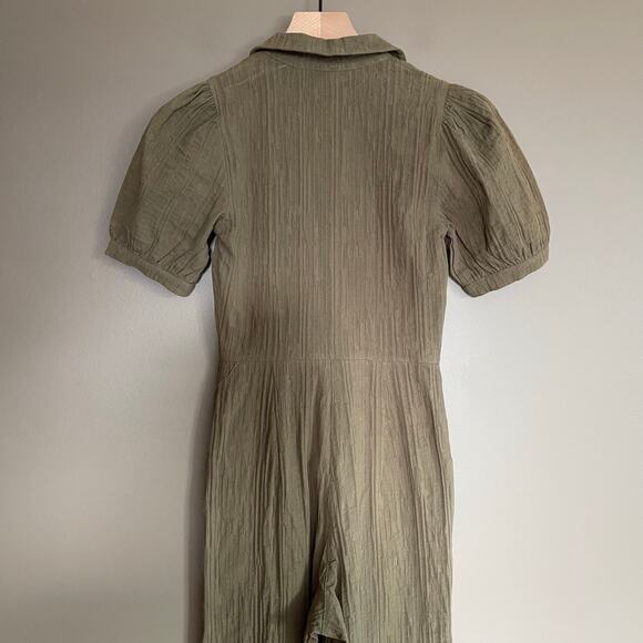 NWT Anthropologie The Odells Tamil Coveralls Olive Green Size 0 Utility Jumpsuit - Picture 14 of 16